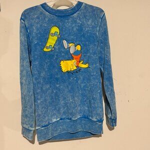 Blue Bart Simpson Long Sweatshirt